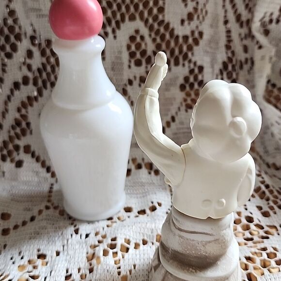 Vintage Set Of 2 Empty Avon Bottles Pink Ball Top & Little Jack Horner - Picture 3 of 7